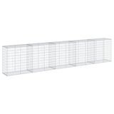 Gabion Basket with Cover 500x50x100 cm Galvanised Iron 3295146