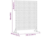 Privacy Screen Grey 100 x 50 x 180 cm Steel 868575