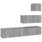 4 Piece TV Cabinet Set Grey Sonoma Engineered Wood 3114652