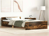 Bed Frame with Headboard Smoked Oak 80 x 200 cm Engineered Wood 8009029