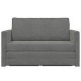 Folding Sofa Bed Dark Grey 124 x 71 x 78 cm Velvet 42030516