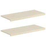 Window Sills 2 pcs White 100 x 40 x 2 cm Solid Oak Wood 42049923