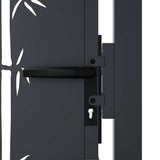 Garden Gate Anthracite 100x75 cm Steel Bamboo Design 153178