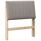 Upholstered Headboard Taupe 80 cm Solid Pine Wood 879422