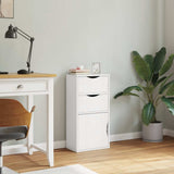 Side Cabinet with Drawers "ODDA" White 40x24x79 cm Solid Wood Pine 4103598
