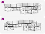 Outdoor Sofa Set 8 pcs Natural Solid Acacia Wood 3366567