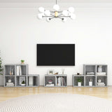 8 Piece TV Cabinet Set Concrete Grey Engineered Wood 3080064