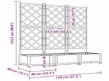 Garden Planter 3 pcs LiGht Grey 120 x 40 x 125.5 cm PP 42002885