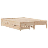 Bed Frame without Mattress 140x190 cm Solid Wood Pine 3301722