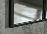 Arched Wall Mirror Modern, 91 x 60 cm, Window Style for Living Room, Bedroom, Sleek Design, Black T3398P329576
