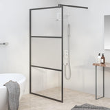 Shower walls Black 100 x 195 cm Glass and Aluminium 151874