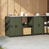 Kitchen Storage Set HATTEM 3 pcs Olive Green Cold-rolled Steel 3392697