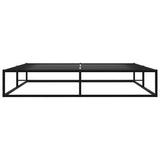 Bed Frame without Mattress Black Metal 160x200 cm 324789