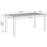 Coffee Table Natural 50 x 100.5 x 45 cm Solid Acacia Wood 901240