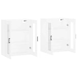 Wall Mounted Cabinets 2 pcs White Engineered Wood 3197945