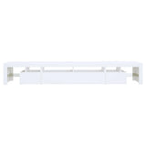 TV Cabinet with LED Lights White 260x36.5x40 cm 3152778