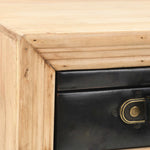 Bedside Table Solid Fir Wood 43x38x50 cm 245775