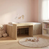 Kids'High Bed Frame with Desk Sonoma Oak 90 x 200 cm 3422653