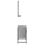 ZNTS 2 Piece Bathroom Cabinet Set Grey Sonoma Engineered Wood 3214337