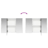 Bathroom Furniture Set 4 pcs White Engineered Wood and Glass 3406863