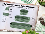 Galvanised Raised Garden Bed, Metal Planter Box with Safety Edging, for Flowers, Herbs, Succulents, T3398P311610