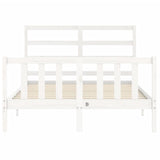 Bed Frame without Mattress White 140x200 cm Solid Wood Pine 3191907
