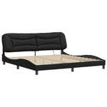 Bed Frame with LED without Mattress "Hvar" Black 200x200 cm 3213955