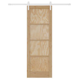 Sliding Door Brown 73.5 x 211 cm Solid Pine Wood 3333216