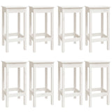 9 Piece Bar Set White Solid Wood Pine 3124718