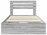 Bed Frame with Drawer Grey Sonoma 100 x 200 cm Engineer Wood 3411528