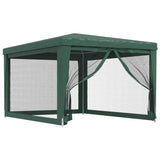 Party Tent with 4 Mesh Sidewalls Green 3x4 m HDPE 319233