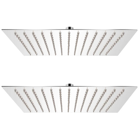 ZNTS Rain Shower Head 2 pcs Stainless Steel 25x25 cm 275940