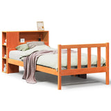Bookcase Bed without Mattress Wax Brown 75x190 cm Small Single Solid Wood 3322113