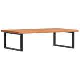Basin Shelf Wall Mounted Steel and Solid Wood Beech 3302525