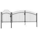 ZNTS Garden Gate Steel 2x4 m Black 144364