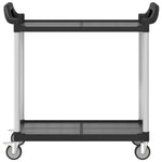 ZNTS 2-Tier Trolley Black 99x50x97 cm Aluminium 30324