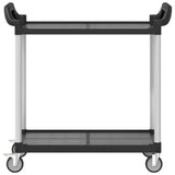 ZNTS 2-Tier Trolley Black 99x50x97 cm Aluminium 30324