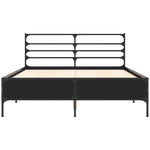 ZNTS Bed Frame without Mattress Black 120x200 cm 3280037