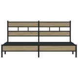 Metal Bed Frame without Mattress Sonoma Oak 193x203 cm 3308497