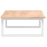 Basin Shelf Wall Mounted Steel and Solid Wood Oak 3302600