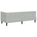 Corner Bed Frame with Headboard Light grey 80 x 200 cm Velvet 42016408
