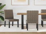 Dining Chair 2 pcs Solid Mahogany Wood Black Wash 42012421