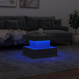 Coffee Table with LED Lights Grey Sonoma 50x50x40 cm 839845