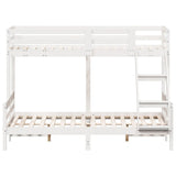 Bunk Bed without Mattress 90x200/140x200 cm White Solid Wood 3207190