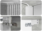 Bathroom Furniture Set 6 pcs Concrete Grey 3407202