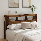LED Headboard Old Wood 180x18.5x103.5 cm Engineered Wood 857690