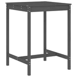 3 Piece Garden Bar Set Grey Solid Wood Pine 3157795