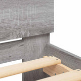 Bed Frame Grey Sonoma Engineered wood and plywood Double 3207614