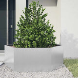 Garden Planter Hexagon 138x120x45 cm Galvanized Steel 851141