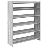 Shoe Rack Grey Sonoma 80x25x100 cm Engineered Wood 859901